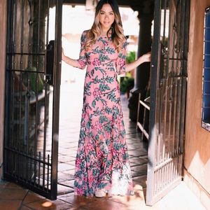 Very Rare!! For Love & Lemons Rosali Maxi Dress